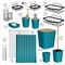 Clara Clark Shower Caddy & Bathroom Accessories Set with Bath Rugs